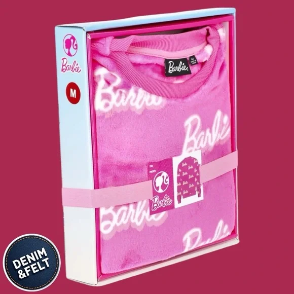 Barbie Women's Plush Graphic Character Sweatshirt/Pullover Gift Box | NEW/NWT🩷 - Picture 2 of 11